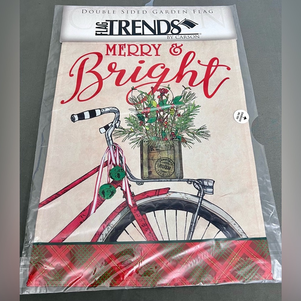 Flag Trends By Carson Merry & Bright Garden Flag 12.5x18”